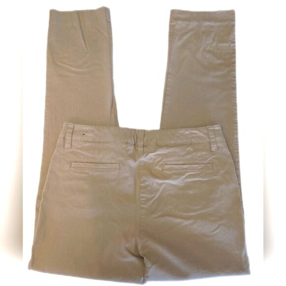 Larry Levine standard straight leg khaki pants, zip & button, stretch, sz 8 - Picture 3 of 6